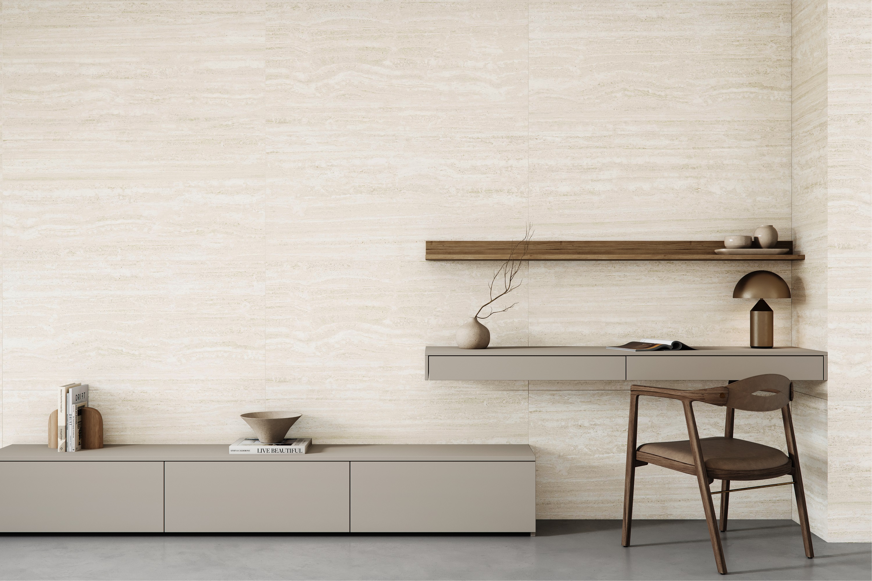 Porcelanico Embramaco 64x123 Supra Travertino Navona Satinado