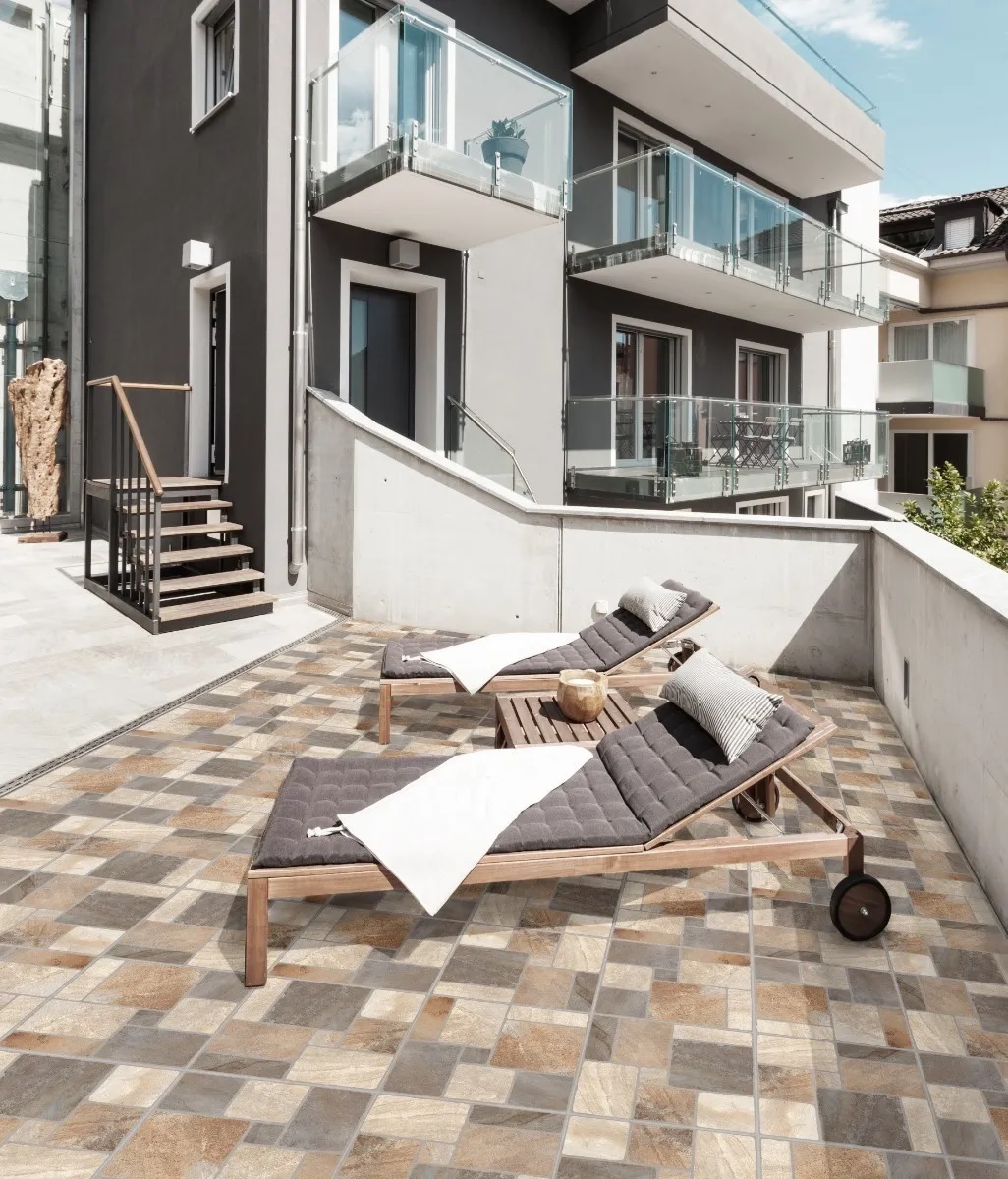 Ceramica Antideslizante Para Exterior Cerro Negro 51x51 Atacama Tricolor