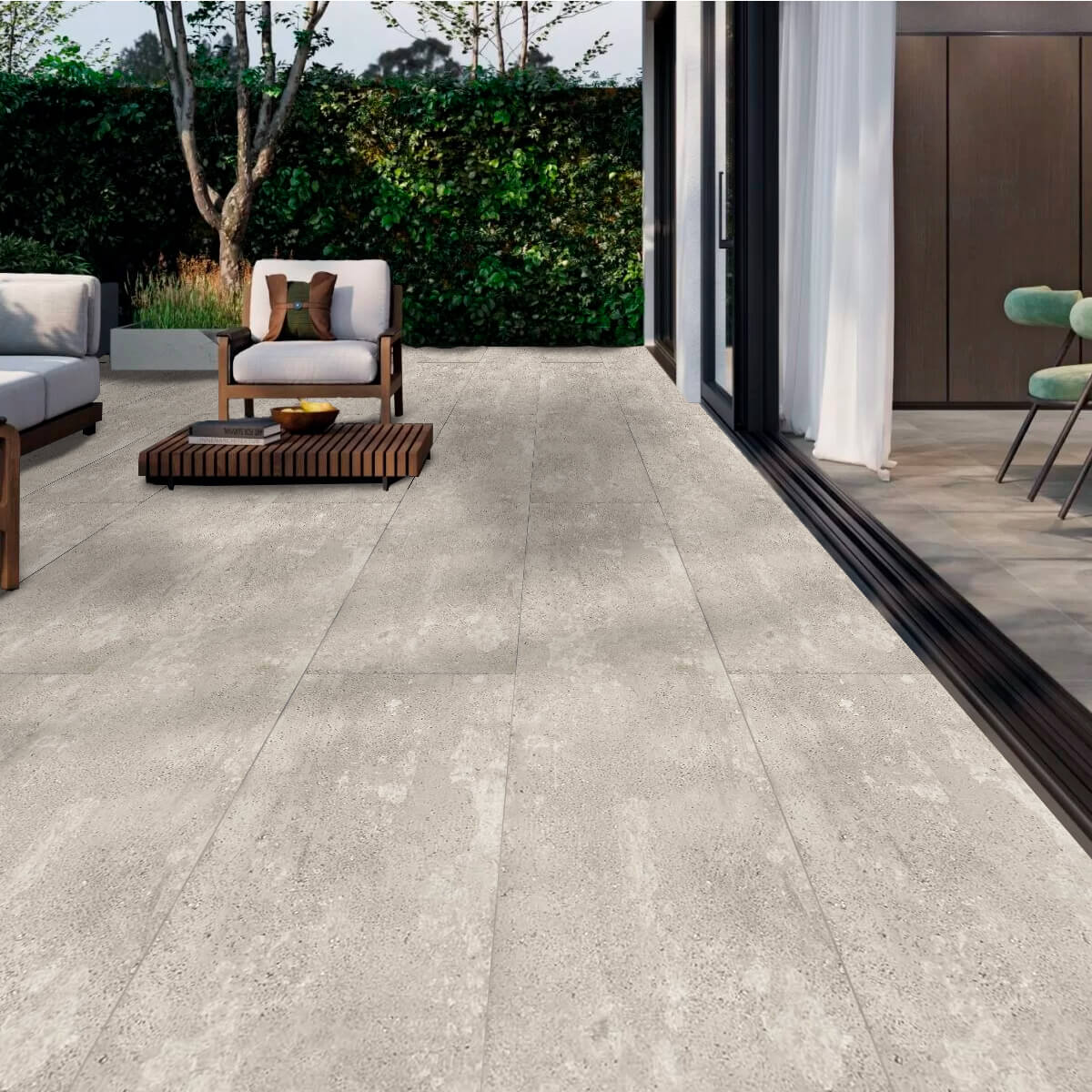 Porcelanato  Rectificado Cerro Negro 40x160 Concreto