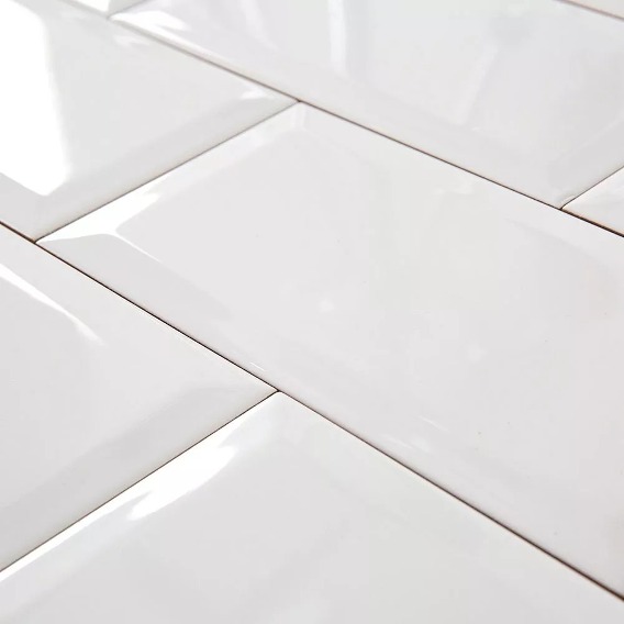 Ceramica San Lorenzo 7.7x15.4 Bisote Blanco subway