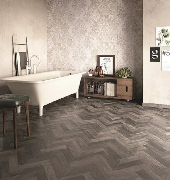 Ceramica Símil madera San Lorenzo 45x45 Donker Grey