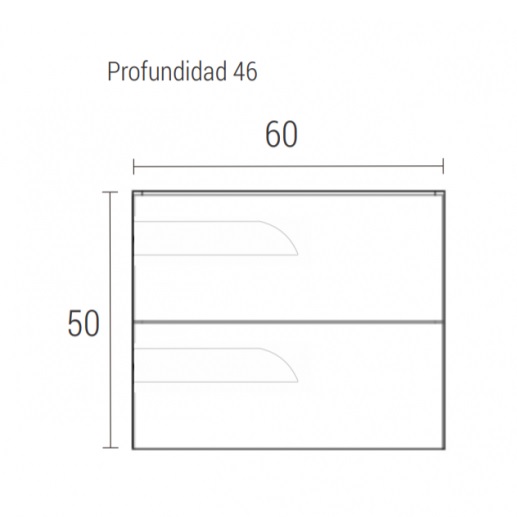 Vanitory De Colgar con mesada Monocomando Schneider Rivo 60 Cm Blanco