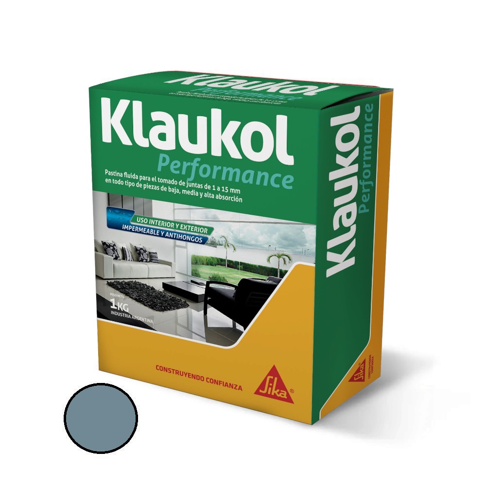 Pastina Klaukol Para Porcelanato Color Gris Azulado - 1Kg