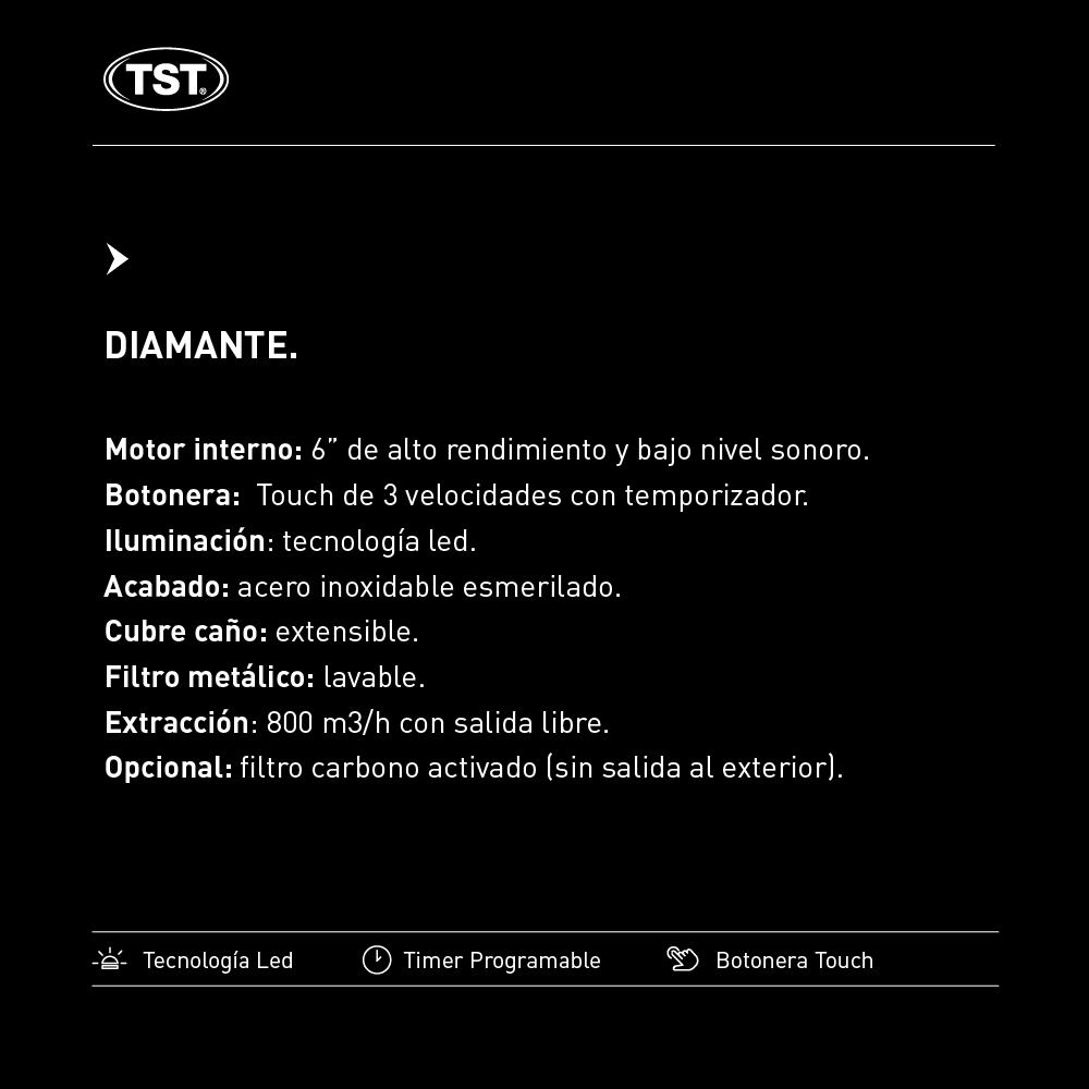 Campana TST Diamante 60 Cm