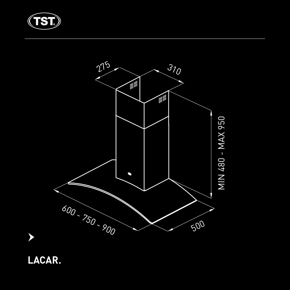 Campana TST Lacar 90 Cm