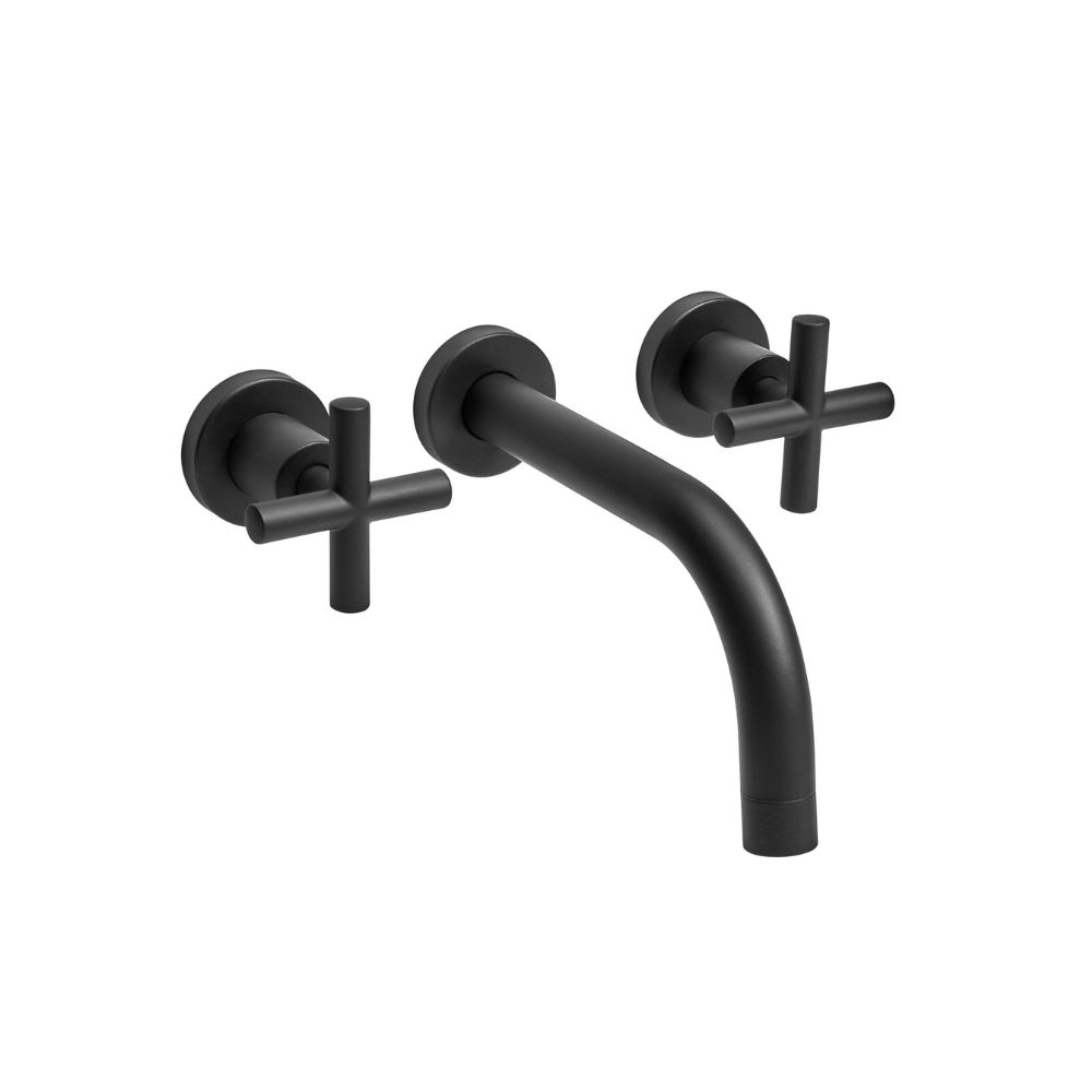 Griferia Bimando Para Lavatorio De Pared Peirano Black Velvet 62-190