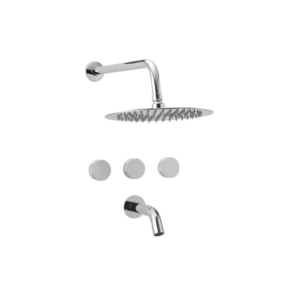 Griferia Bimando Para Ducha Con Transferencia Peirano Fabric Cromo 80-100C