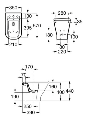 Bidet bimando Roca Gap Blanco