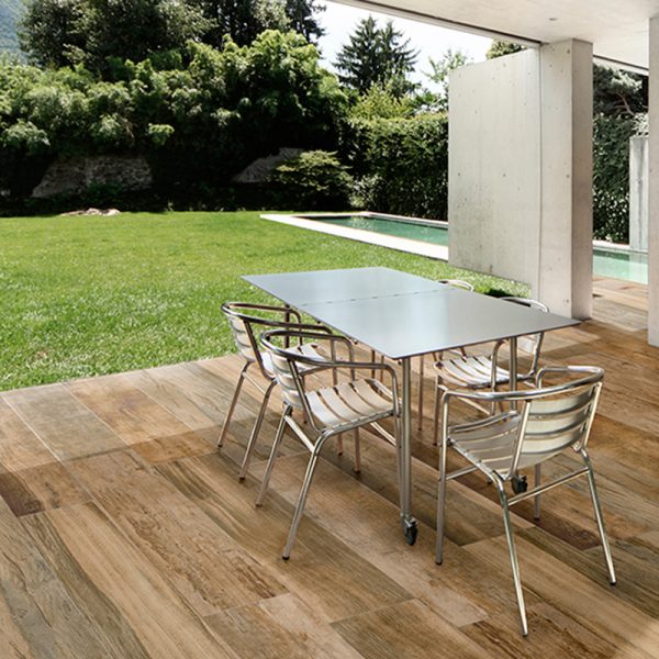 Porcelanato Cerro Negro 21x122 Malbec -Símil madera
