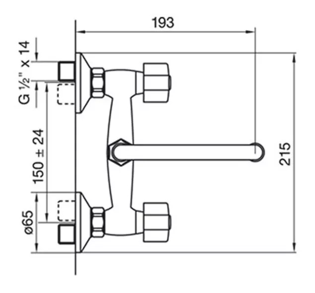 Griferia Bimando Para Cocina o Exterior De Pared Fv Arizona 409.02/B1