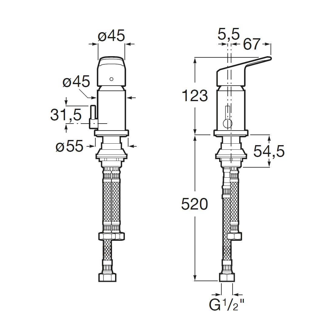 Grifería Monocomando Para Bidet Roca Coral ASA7087C0L