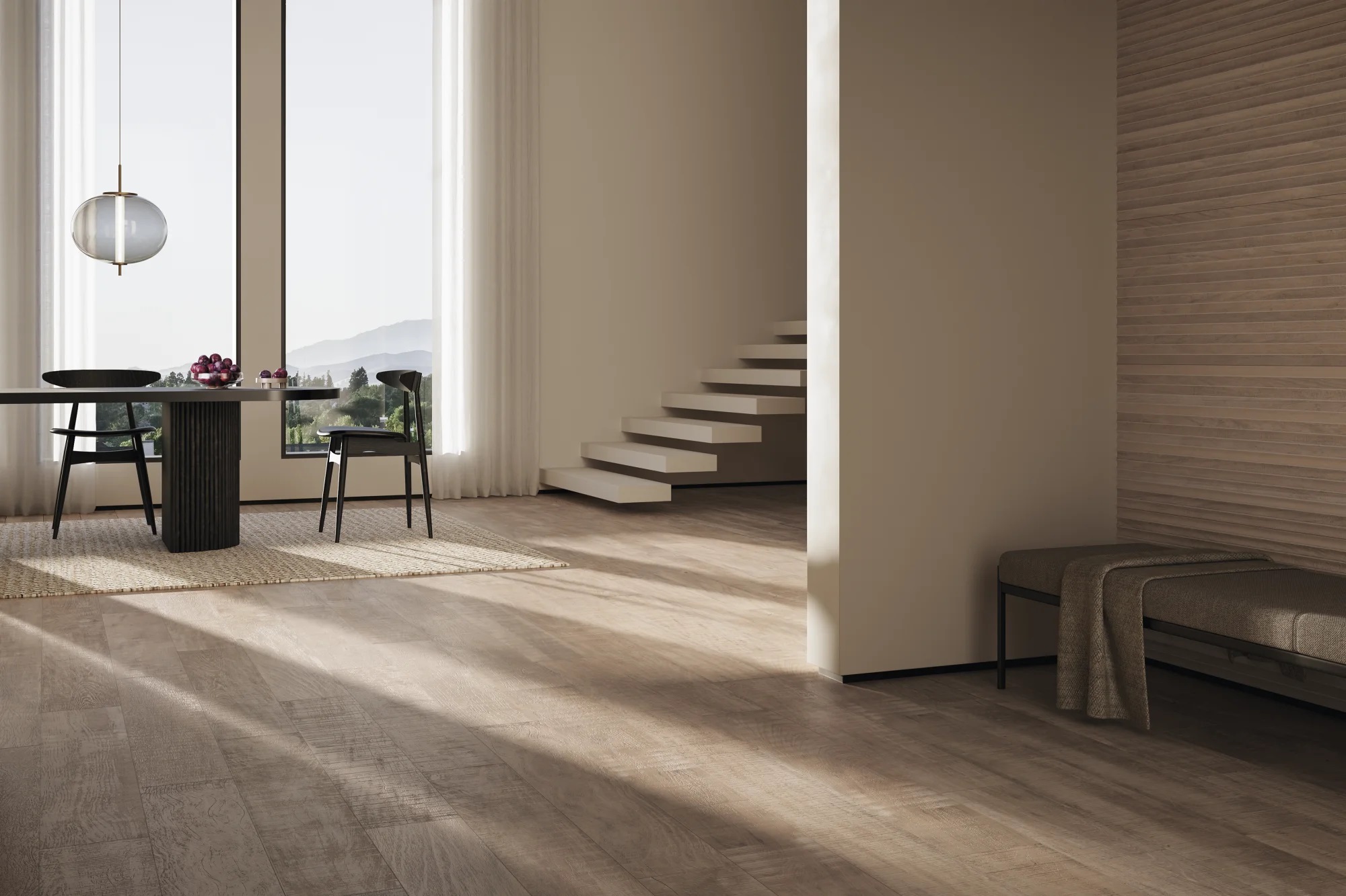 Porcelanato Portobello 20x120 Arca Nordic Satinado Símil Madera