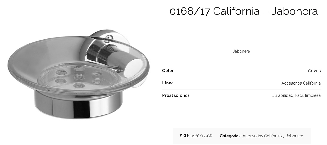 Jabonera Fv California 168/17