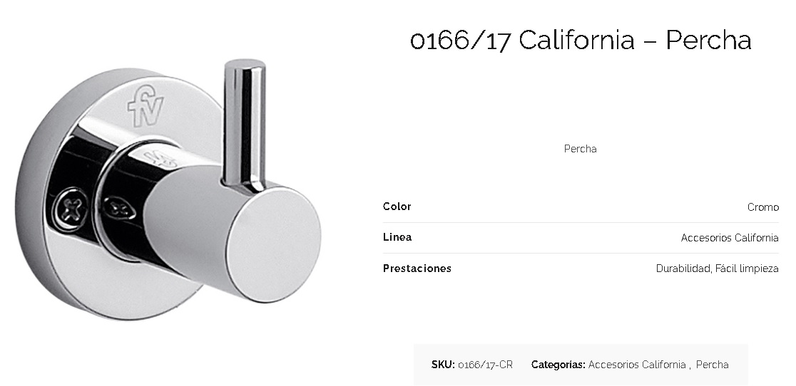 Percha Fv California 166/17