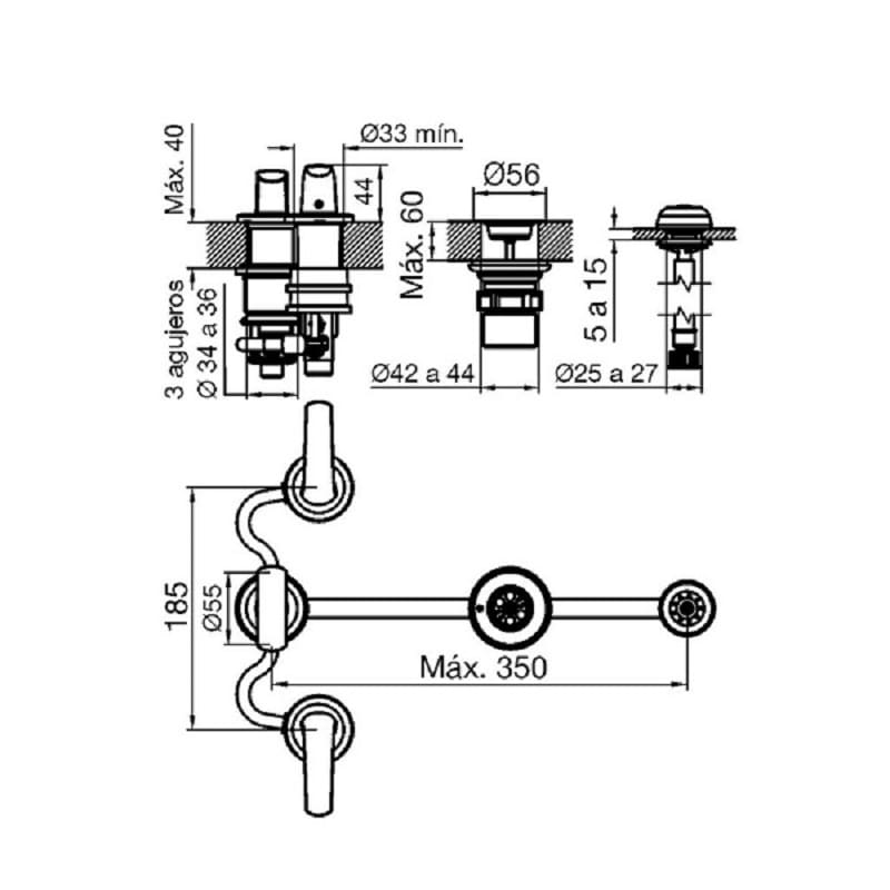 Griferia Bimando Para Bidet Fv Epuyen 295/L2