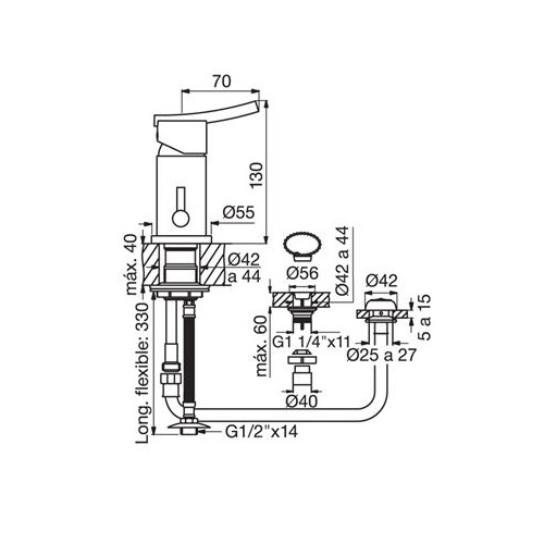 Griferia Monocomando Para Bidet Fv Libby 189/39