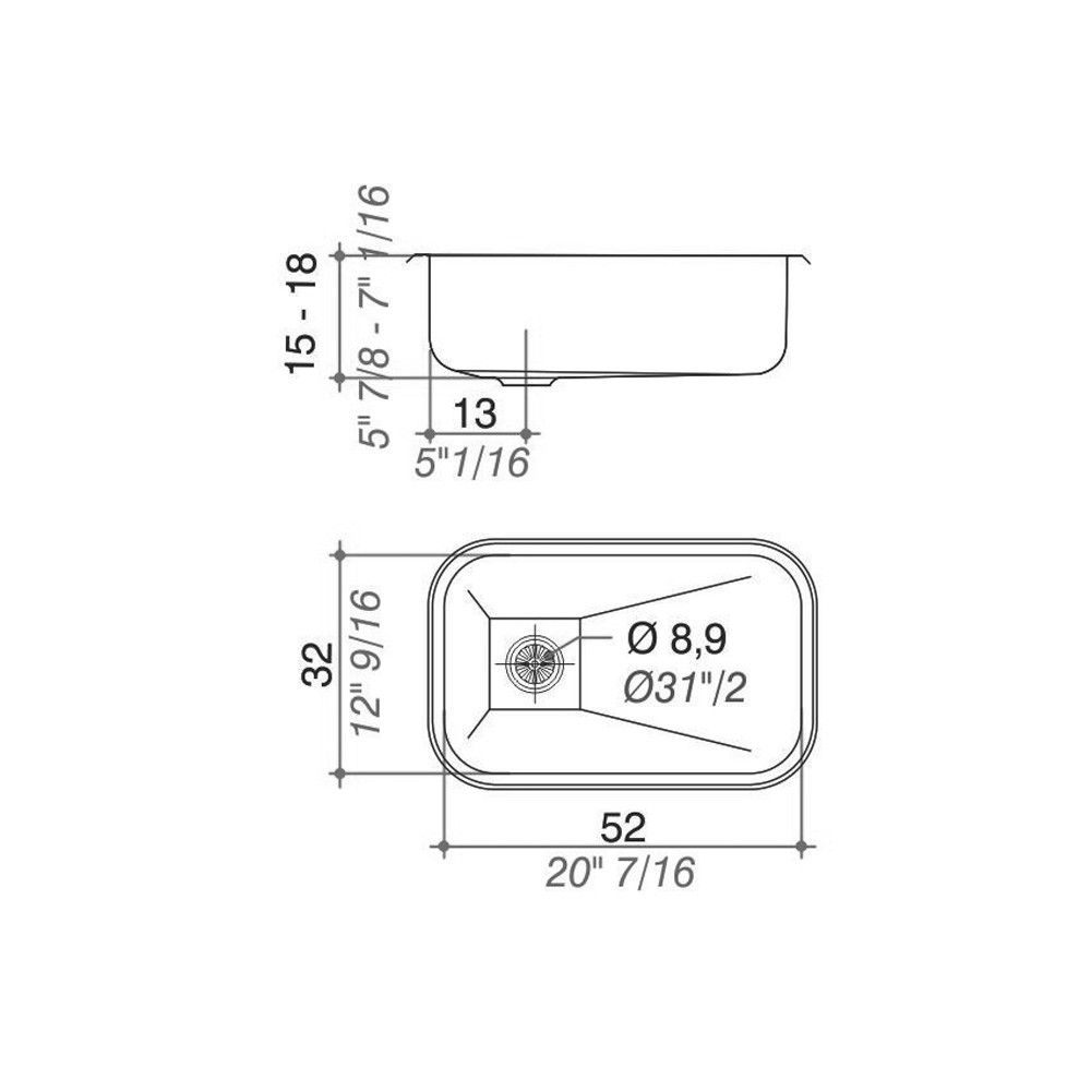 Bacha De Cocina Johnson Z52/18