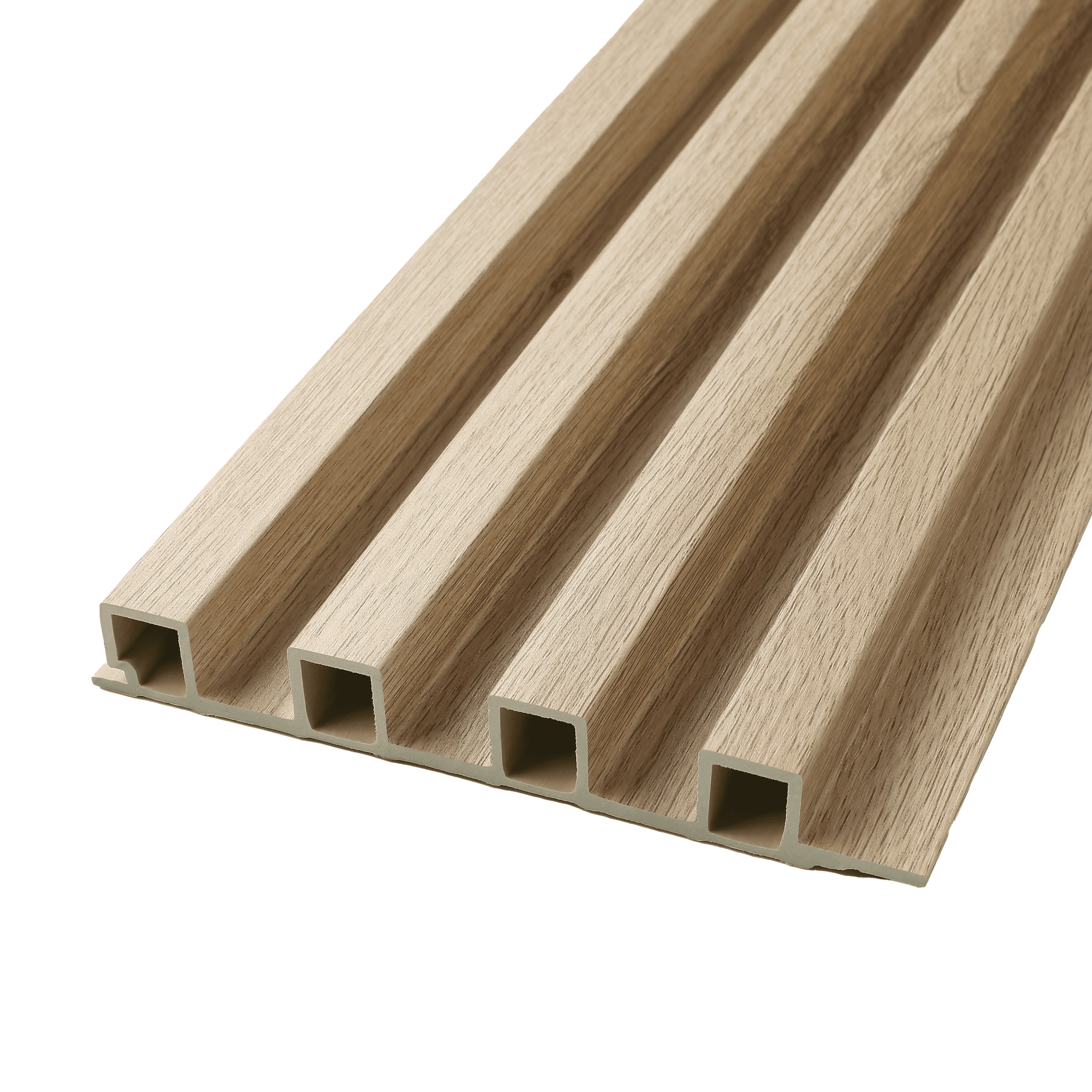 Wall Panel 16x242 De WPC Para Pared Estilo Japandi Beige