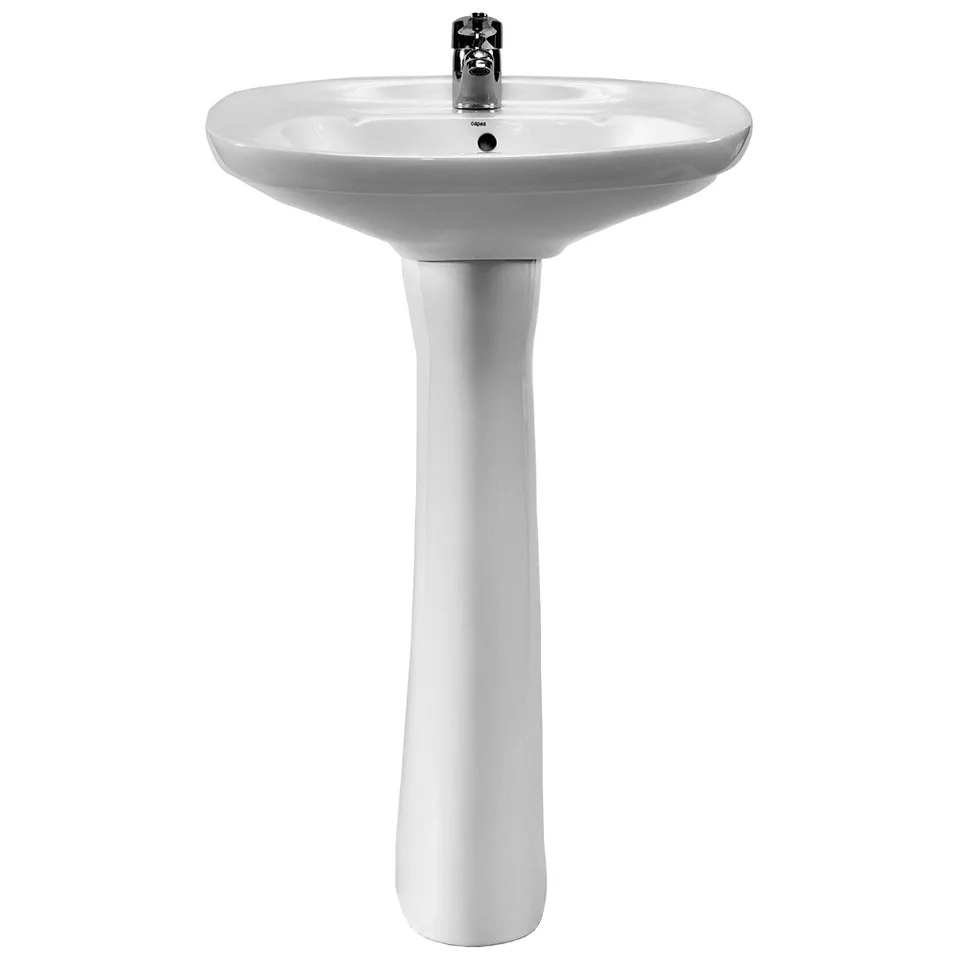 Lavatorio Chico Roca Italiana Monocomando Blanco 49 Cm