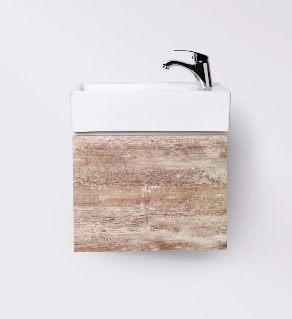 Vanitory De Colgar Con Bacha Monocomando Campi Shape 45 Cm