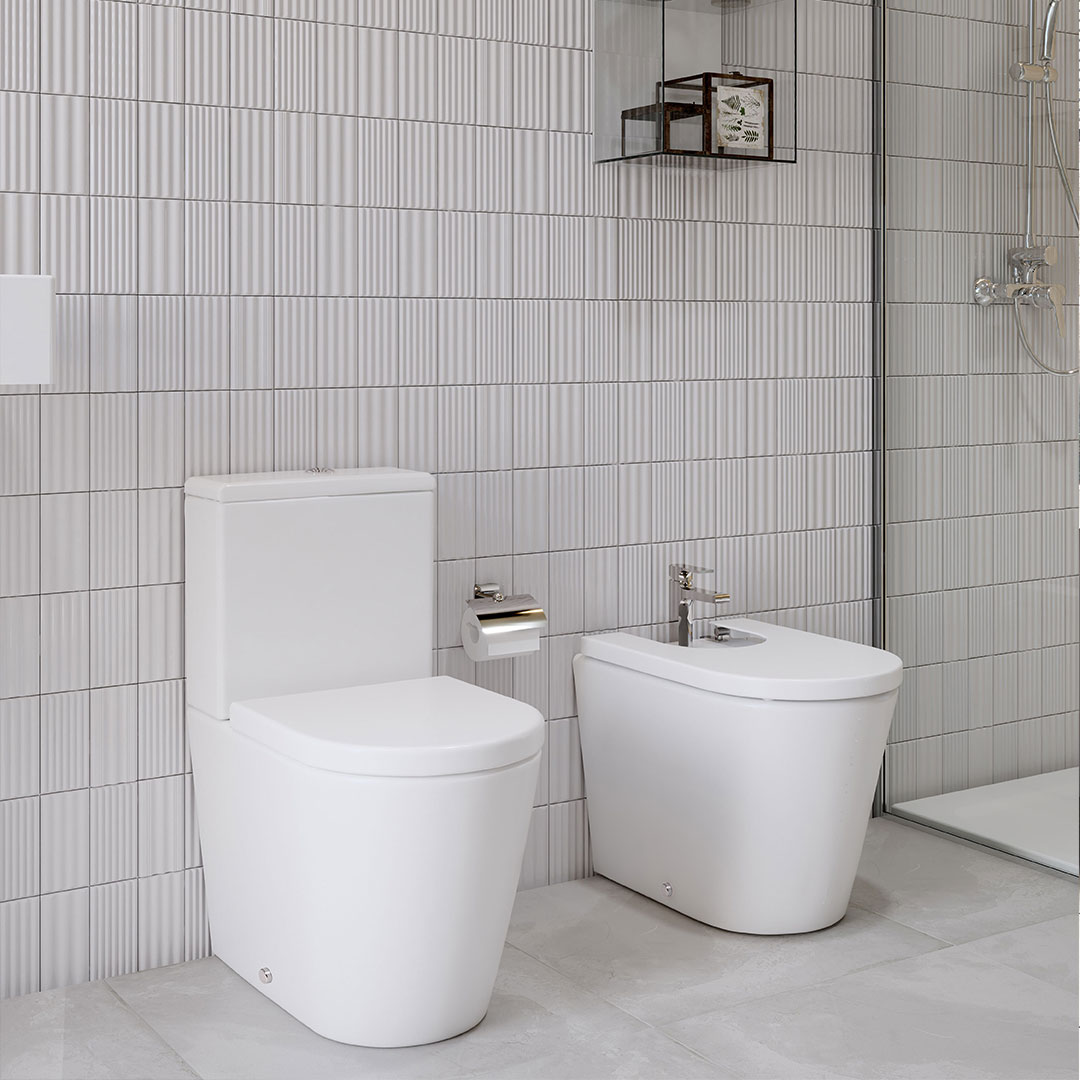 Inodoro Largo Rimless Roca Inspira Blanco
