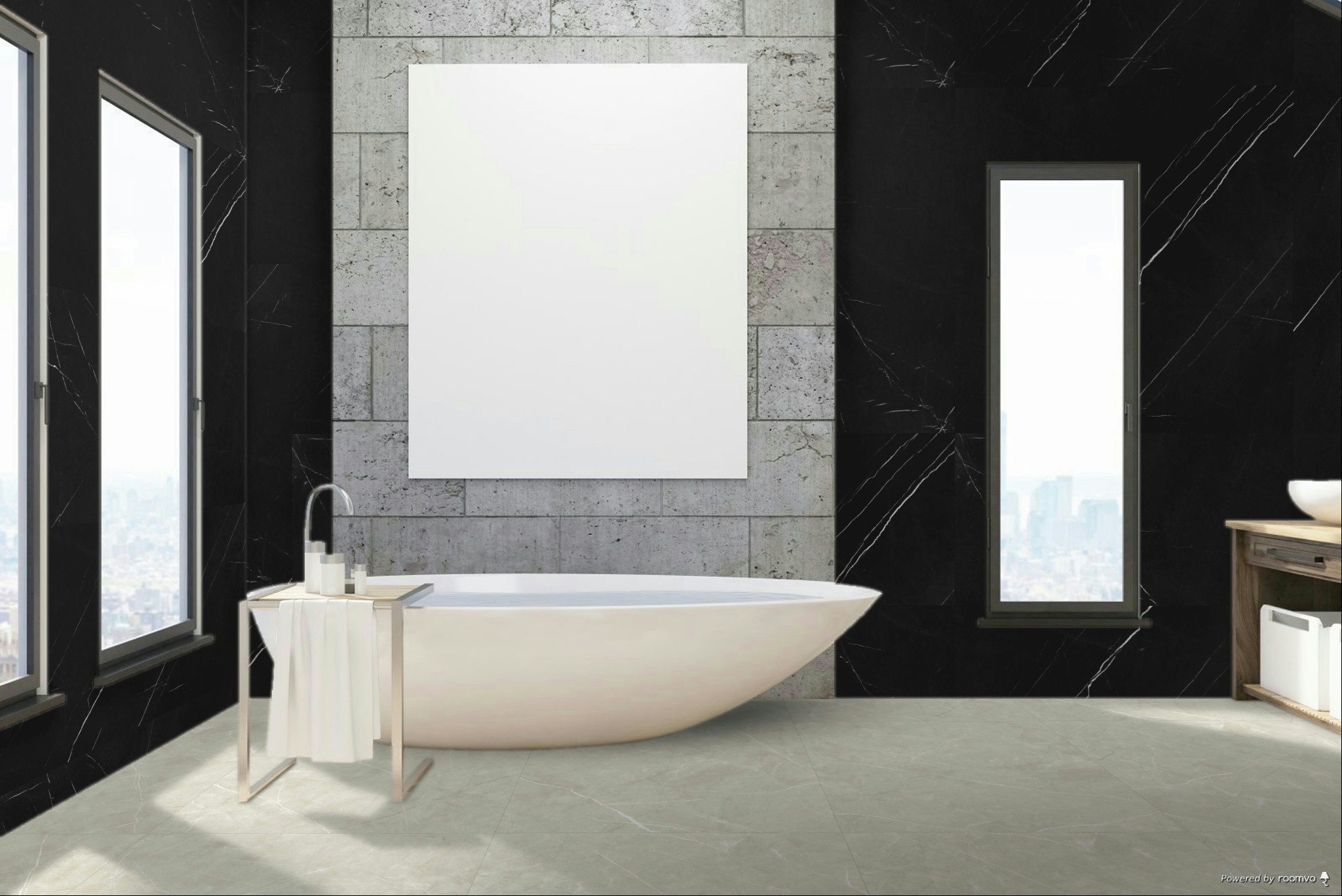 Porcelánico Embramaco 63x122 Armani Nero Lux