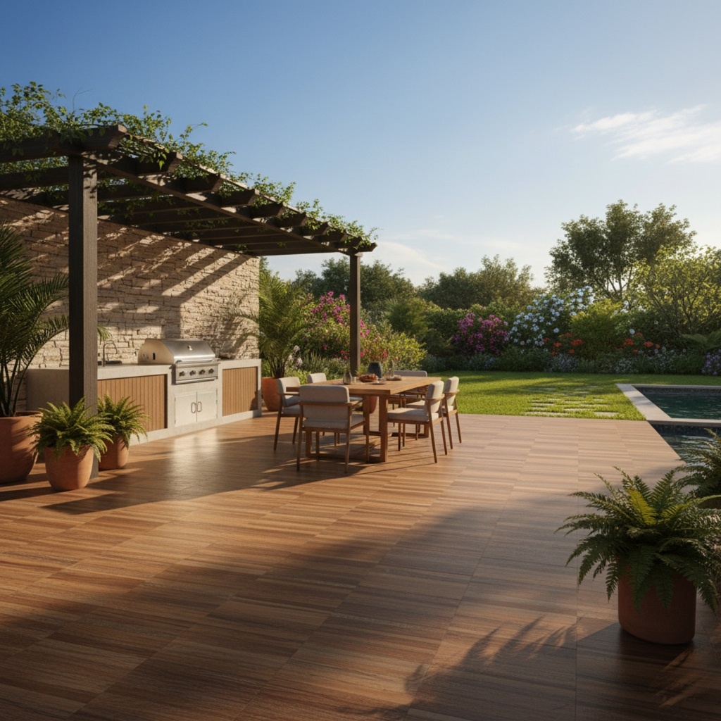 Porcelanato Portobello 60x60 Ibirapuera Mix Símil Madera
