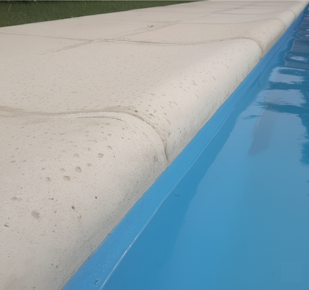 Baldosa Cementicia Lanik 50x50 Borde L Blanco Atérmico Piscina – Cod 6979