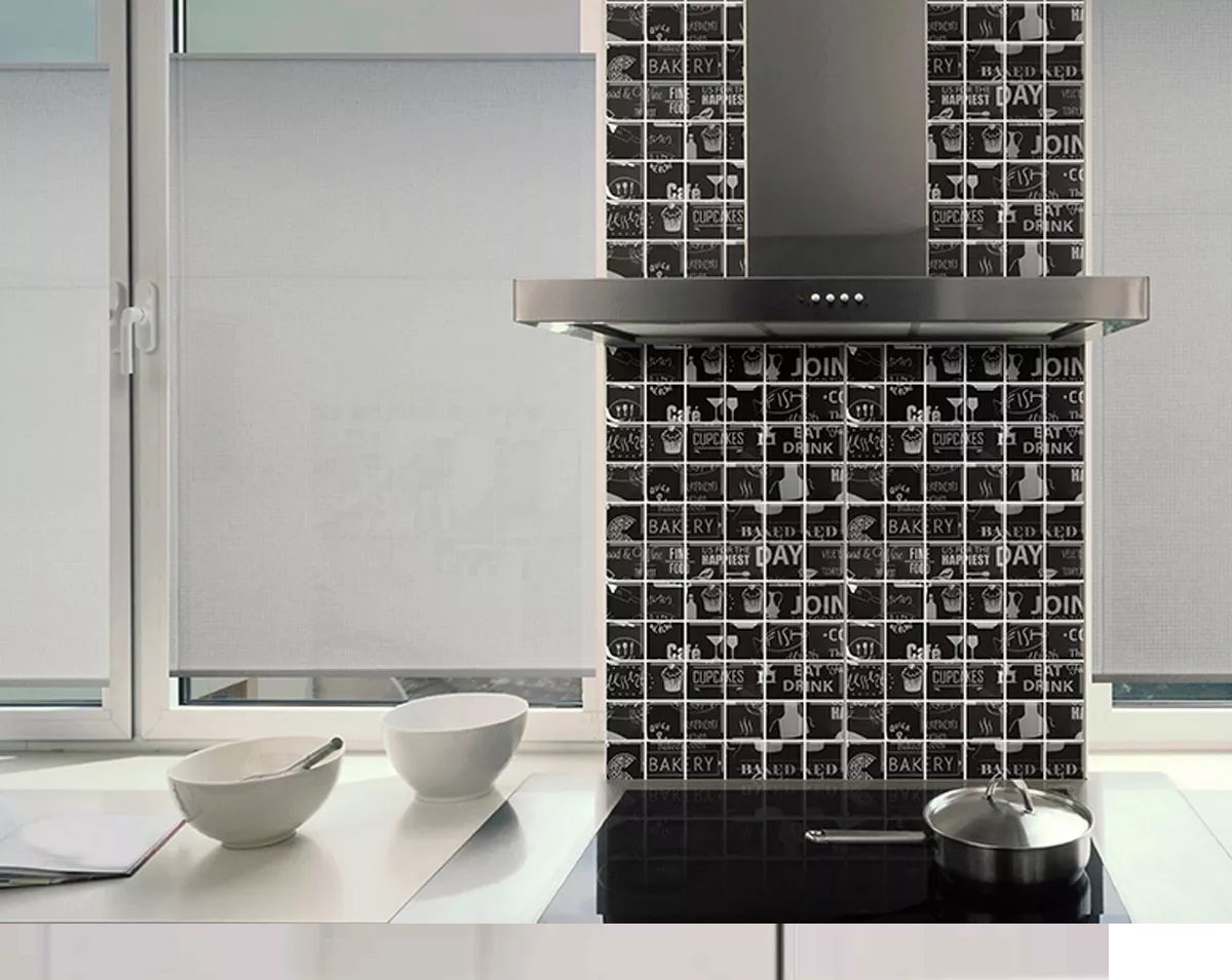 Malla De Vidrio Piu 30x30 Food Negro