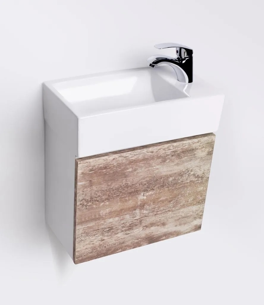 Vanitory De Colgar Con Bacha Monocomando Campi Shape 45 Cm