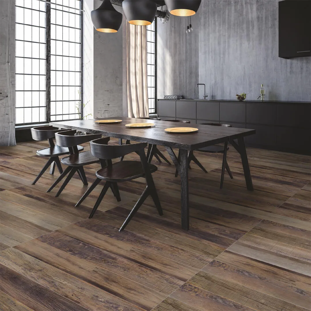 Porcelanato Rectificado Ilva 20x120 Smokewood Oxide Natural Símil Madera