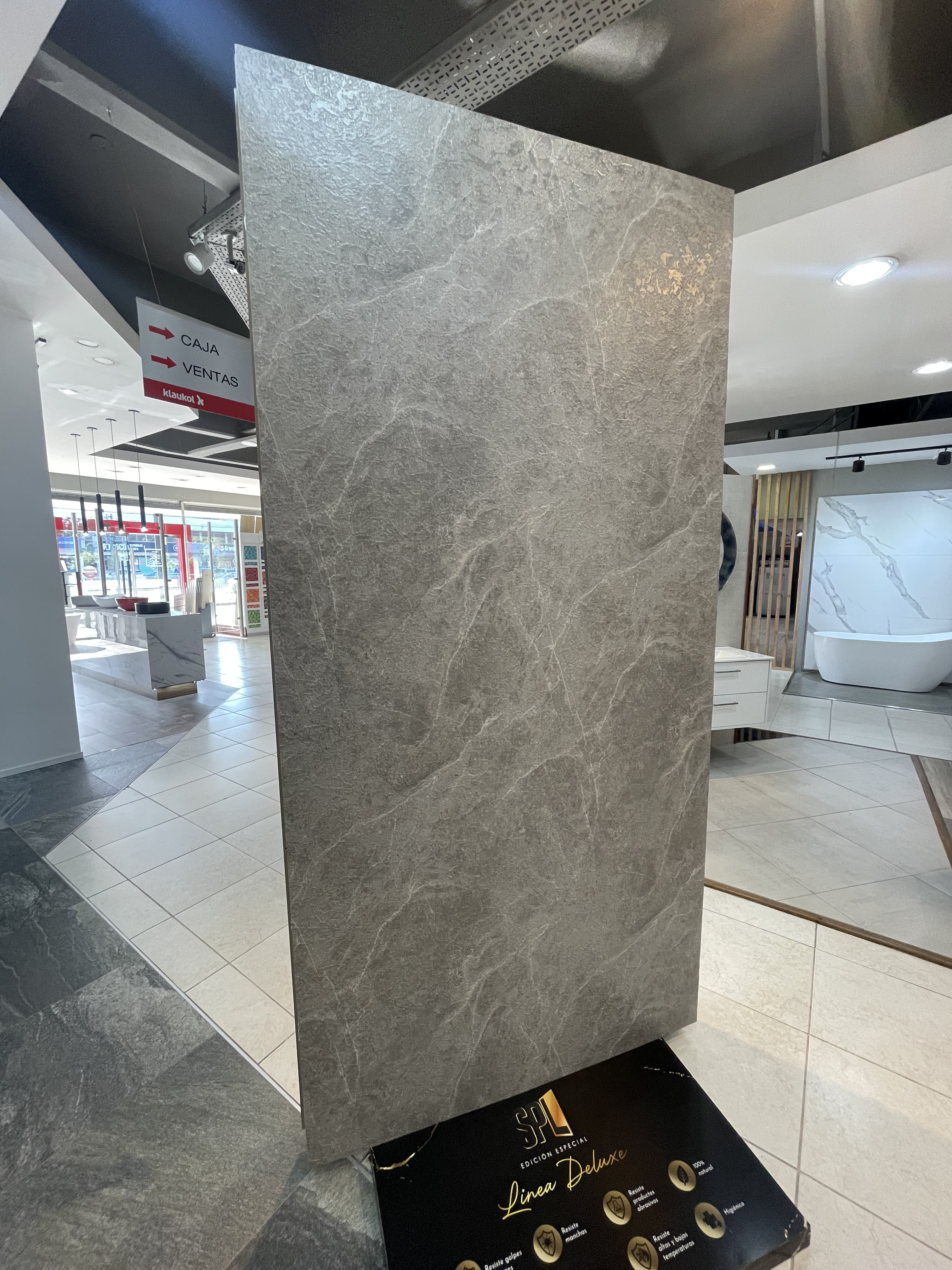 Placa Panel Gris 244x122 De SPC Para Pared