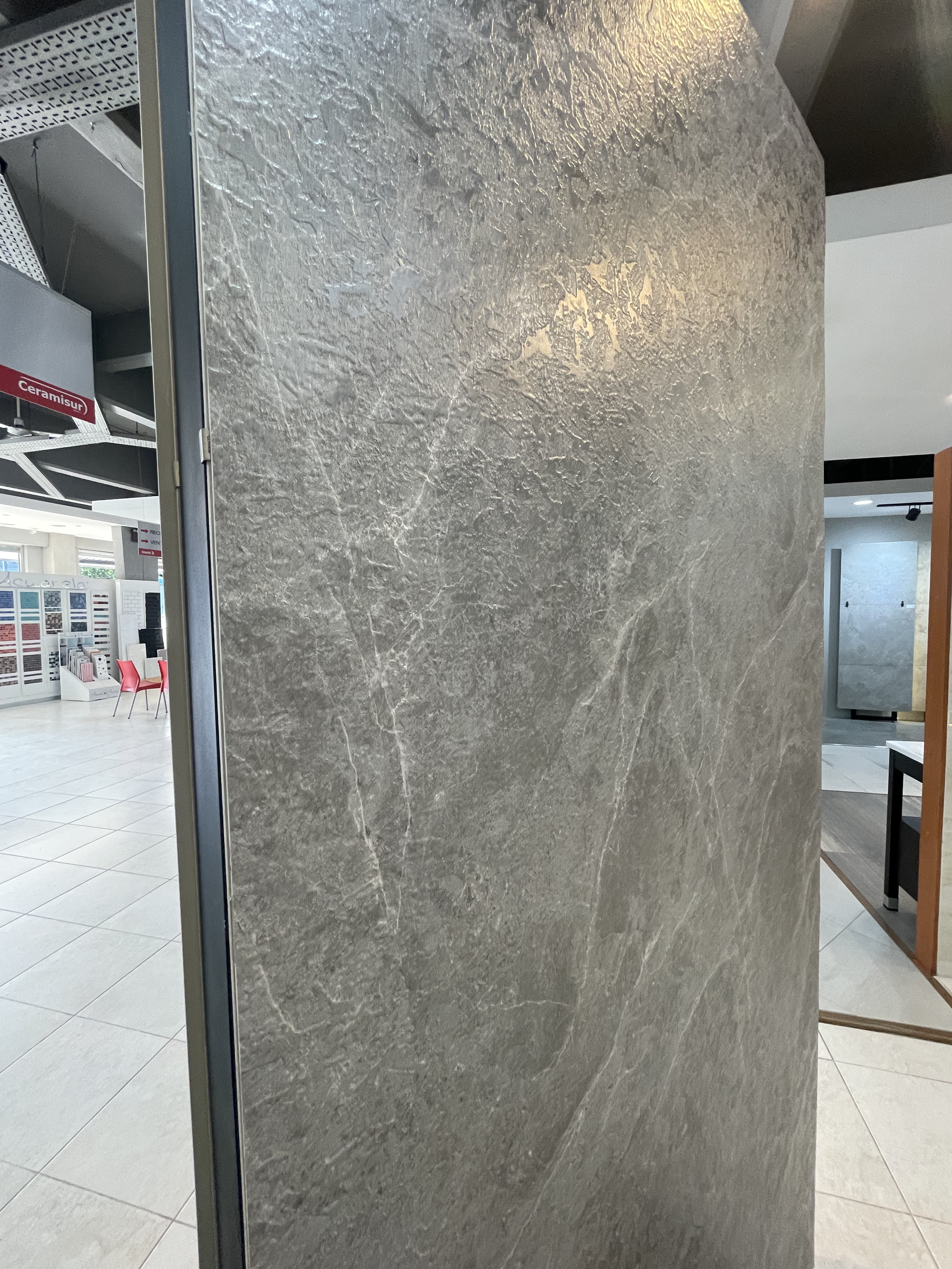 Placa Panel Gris 244x122 De SPC Para Pared