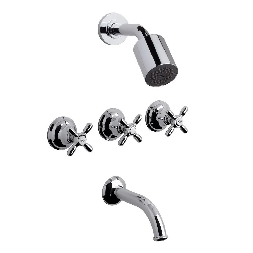 Kit De Griferías Bimando FV Newport Lavatorio, Bidet Y Ducha