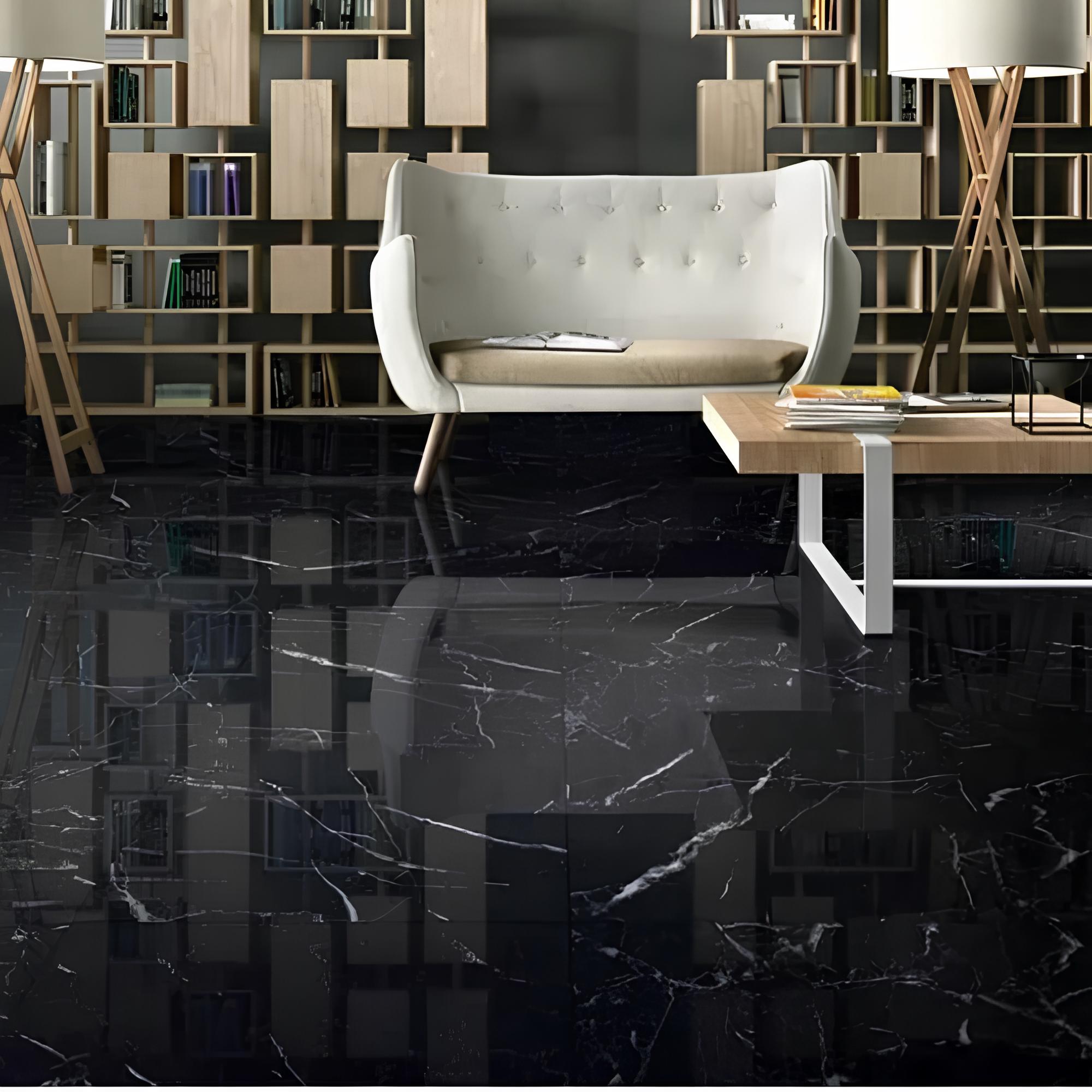 Porcelanato Cerro Negro 58x117 Portoro Pulido