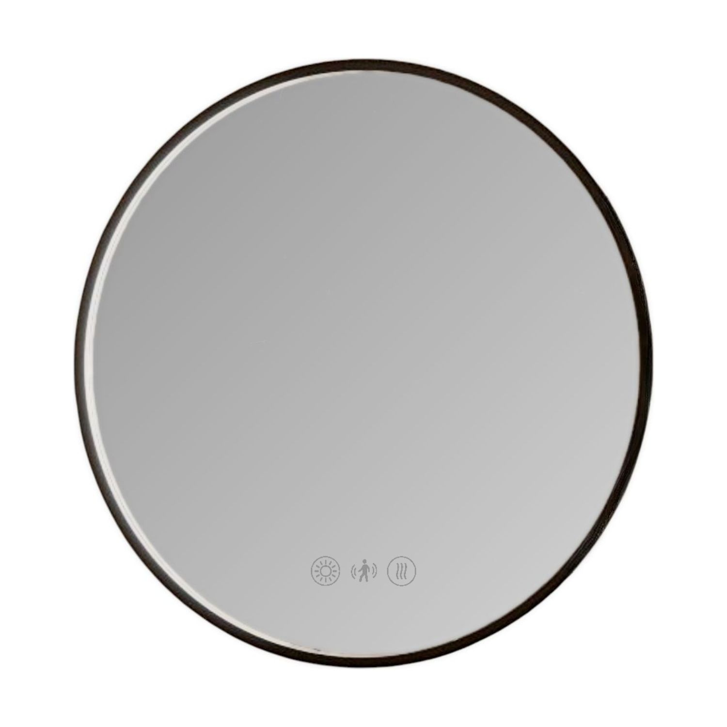 Espejo Led Opal Redondo 70 cm Negro