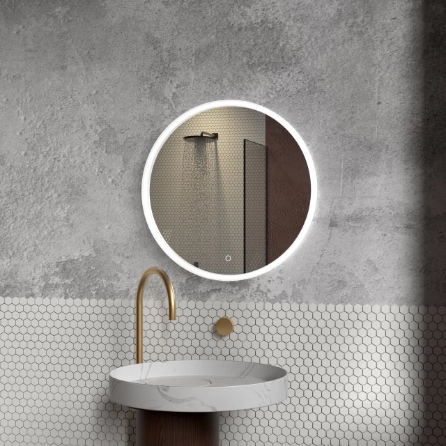 Espejo Led Opal Redondo 70 cm Blanco
