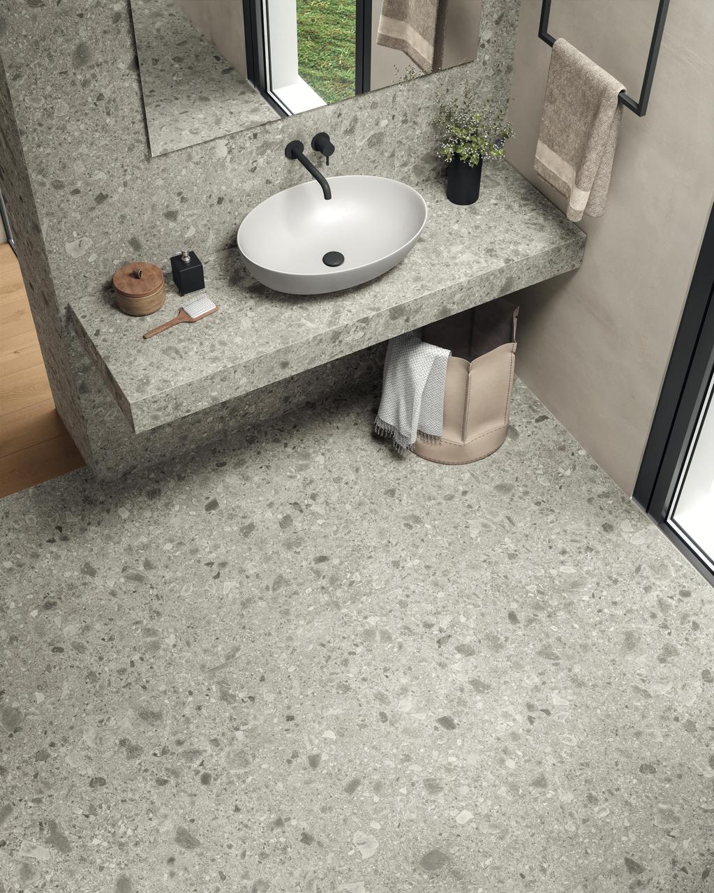 Porcelanato Cerro Negro 64x122 Terrazzo Gris
