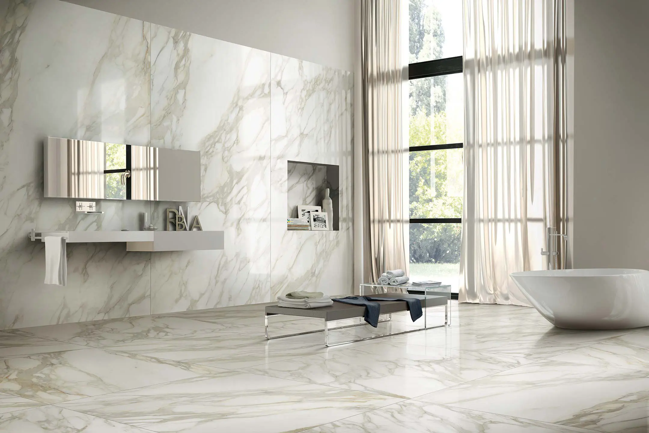 Porcelanato SPL 120x240 Calacatta Silver Pulido