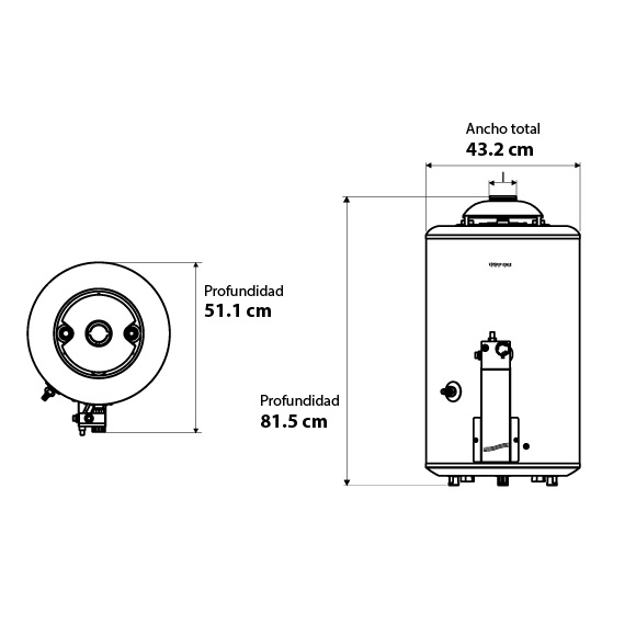 Termotanque Coppens Multigas 50 Litros