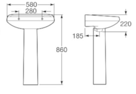 Columna Para Lavatorio Roca Mónaco