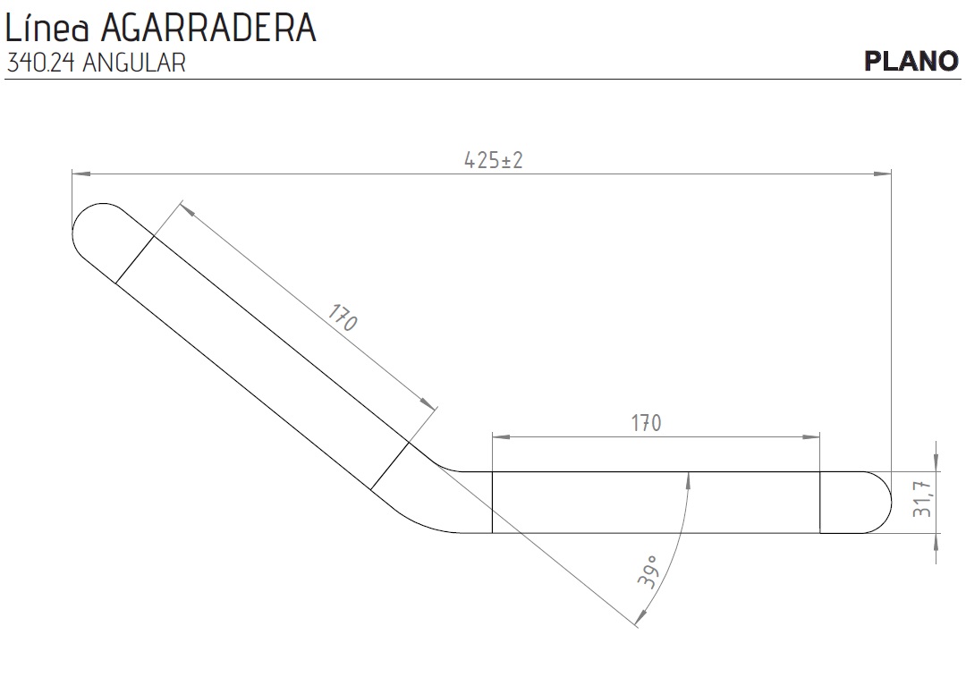 Agarradera Antideslizante Curva Para Ducha Andez