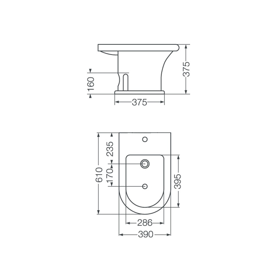 Bidet Monocomando Ferrum Murano