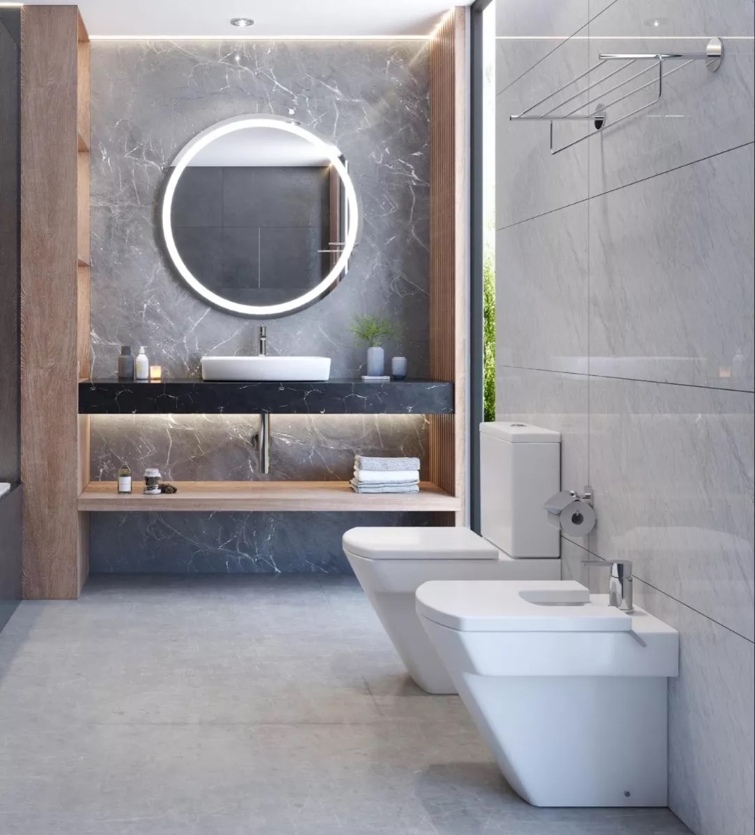 Bacha de Apoyo Monocomando Para Baño Roca Hall 55 Cm