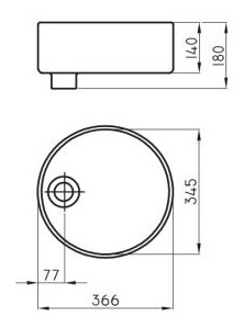Bacha De Apoyar Ferrum Tori Redonda Blanca L244K-B