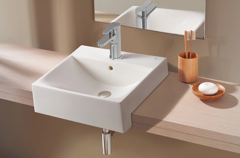 Bacha de Semi Encastre Para Baño Roca Diverta