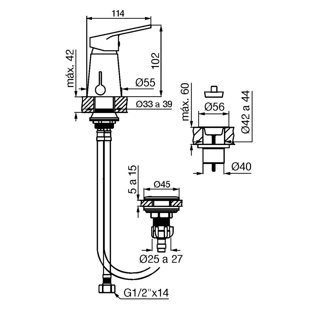 Grifería Monocomando Para Bidet FV Compacta 189/M4