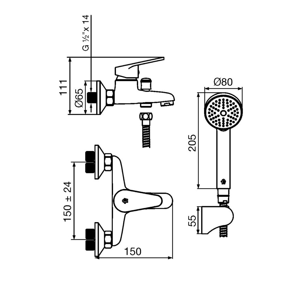Grifería Monocomando Para Ducha FV Compacta 310/M4