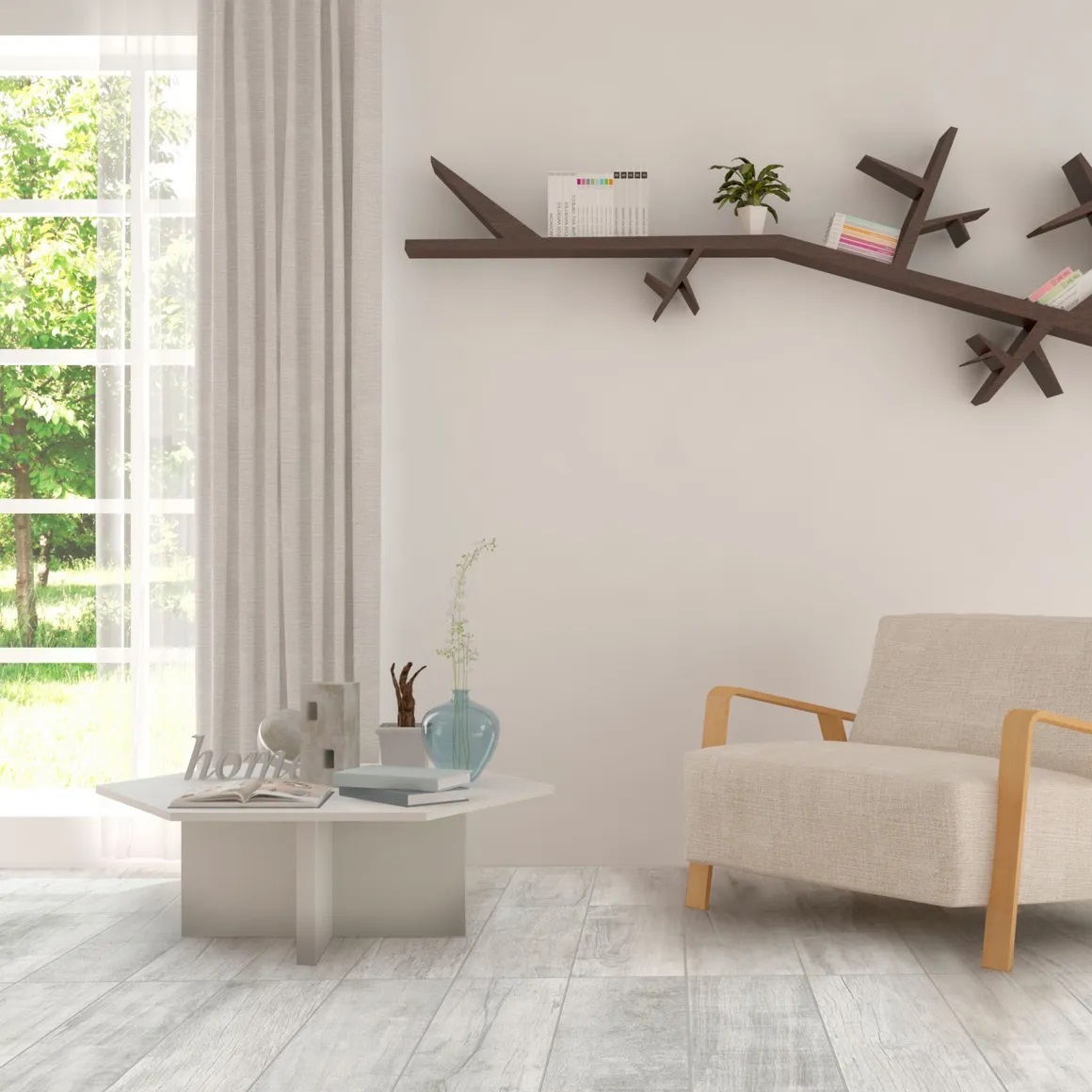 Cerámica Simil Madera Alberdi 50x50 Stage Gris – Segunda Calidad