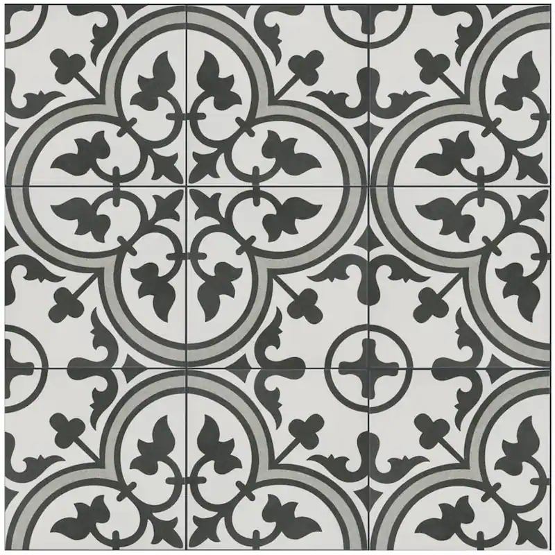 Cerámica Simil Calcáreo Lourdes 56x56 Mosaico Gris